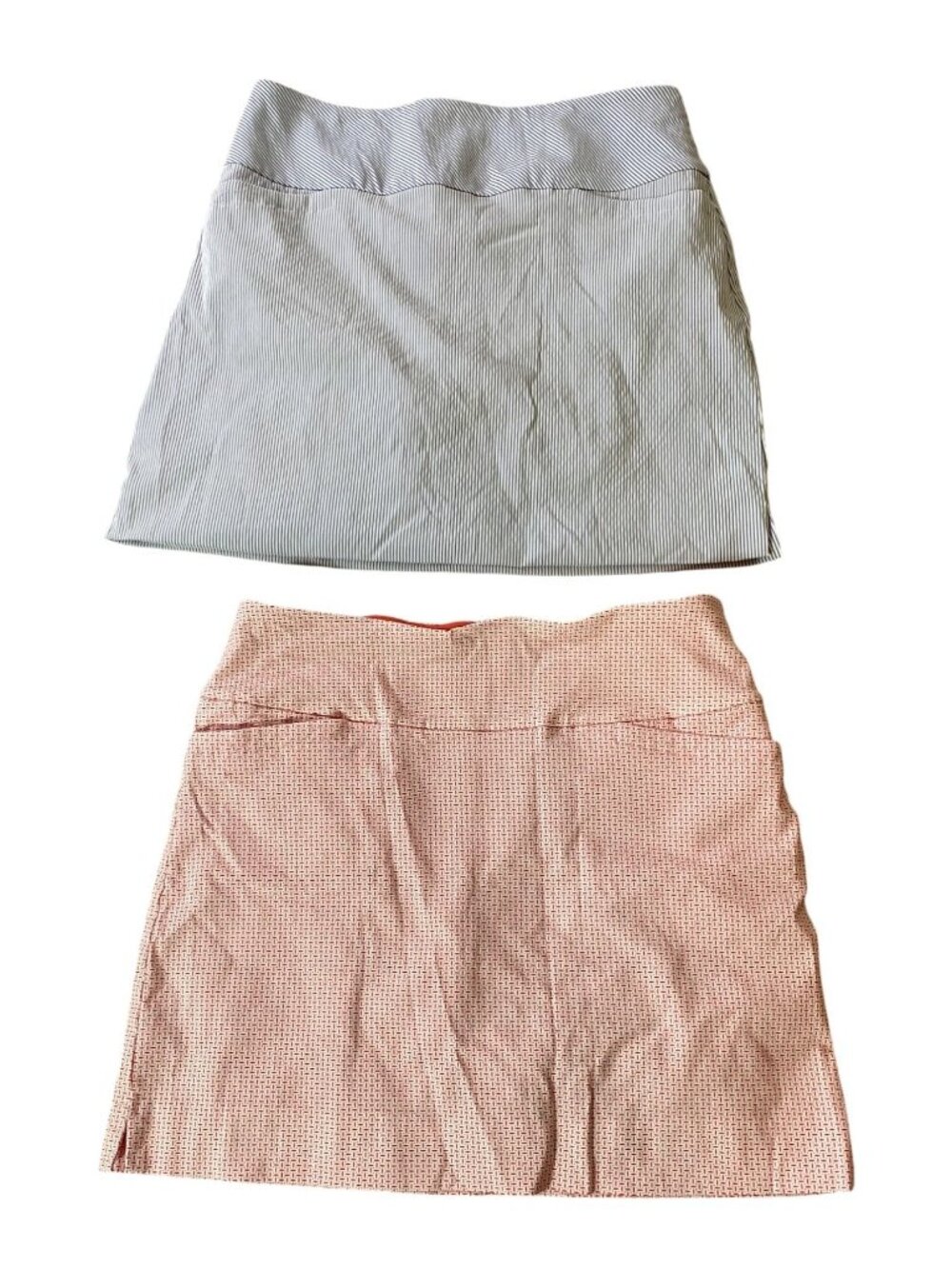 S.C. & Co. Womens Active Skorts Striped & Patterned Built-In Shorts L/XL